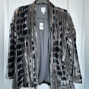 J Jill XS petite lined velour jacket NWT